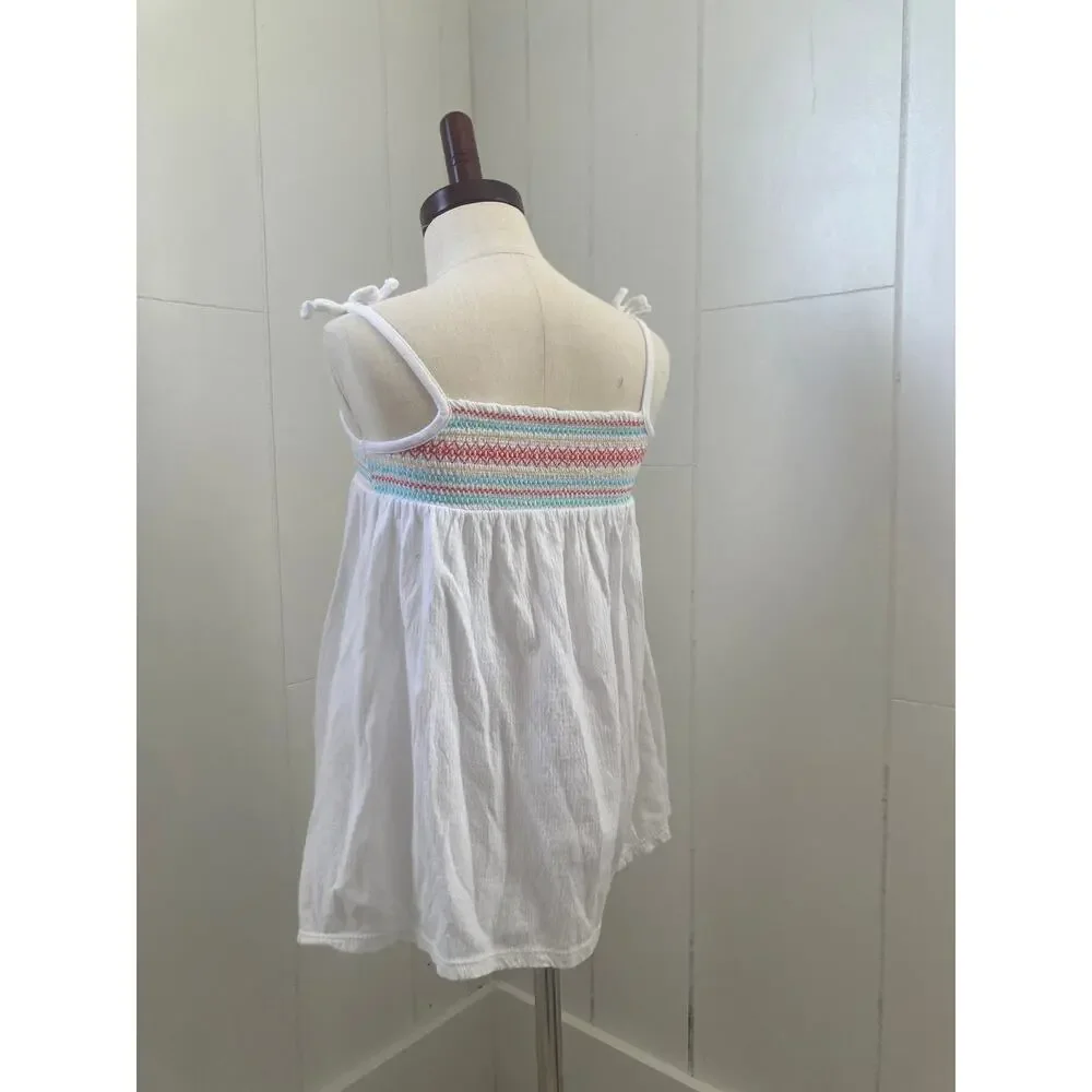 Old Navy Smocked White Sun Dress, Size 3T
